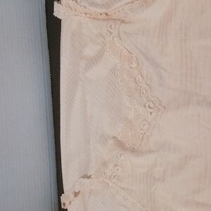Vanity Fair Elegant Lighy Pink  Lace Trim Cami Top And Half Slip Size L Large